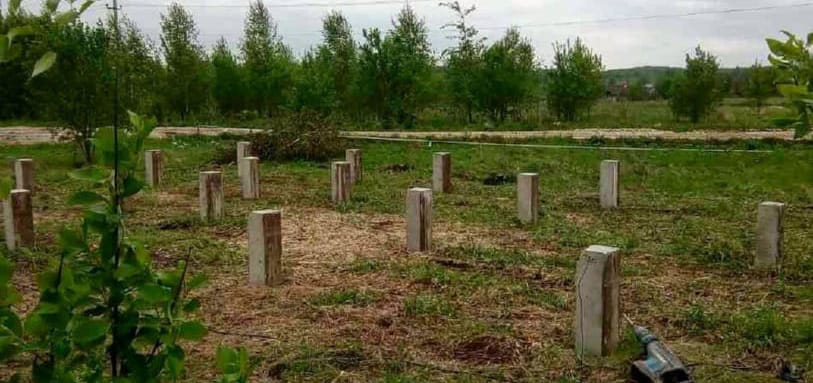 Фундамент на забивных ЖБ сваях