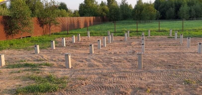 Фундамент на забивных ЖБ сваях