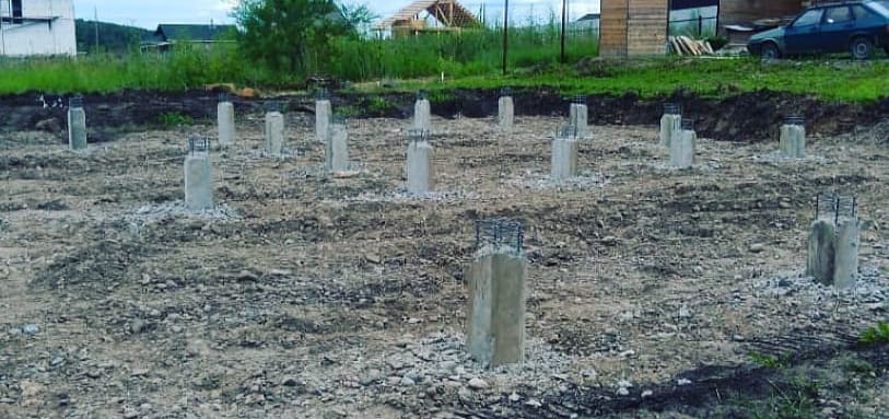Фундамент на забивных ЖБ сваях