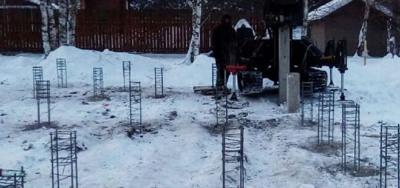 Фундамент на забивных ЖБ сваях