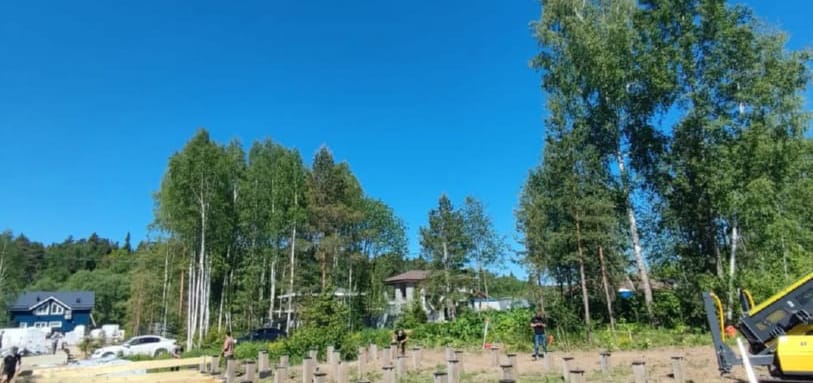 Фундамент на забивных ЖБ сваях
