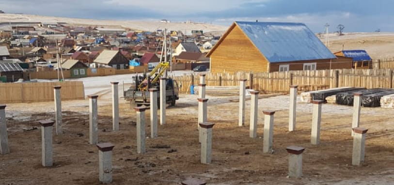 Фундамент на забивных ЖБ сваях