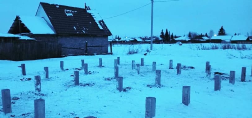 Фундамент на забивных ЖБ сваях